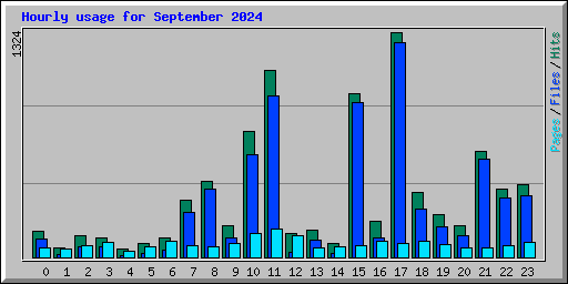 Hourly usage for September 2024