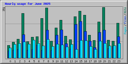 Hourly usage for June 2025