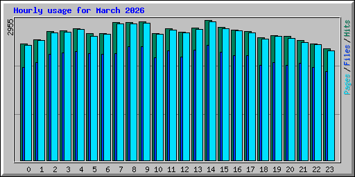 Hourly usage for March 2026