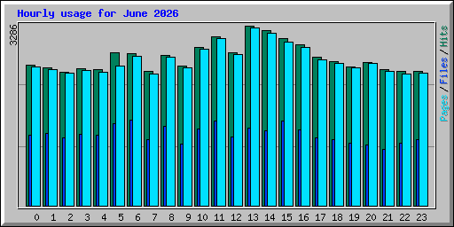 Hourly usage for June 2026