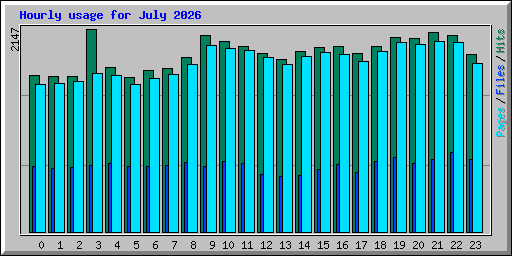 Hourly usage for July 2026